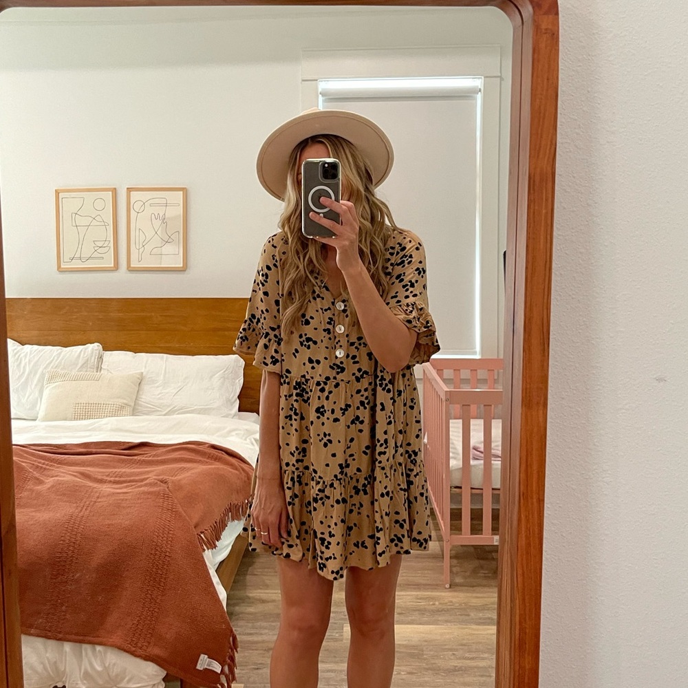 Mud Pie Leopard Print Aster Dress